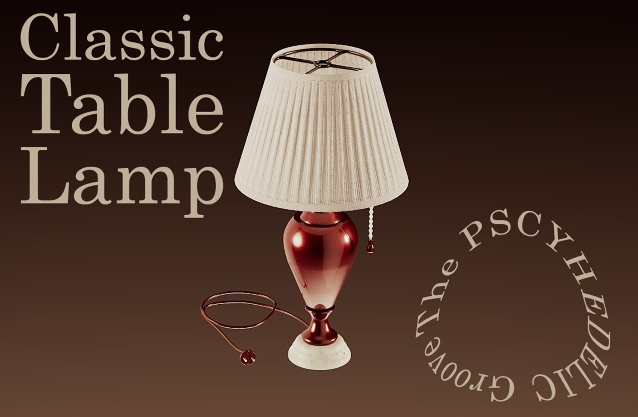 Classic Vintage Table Lamp 3D Model