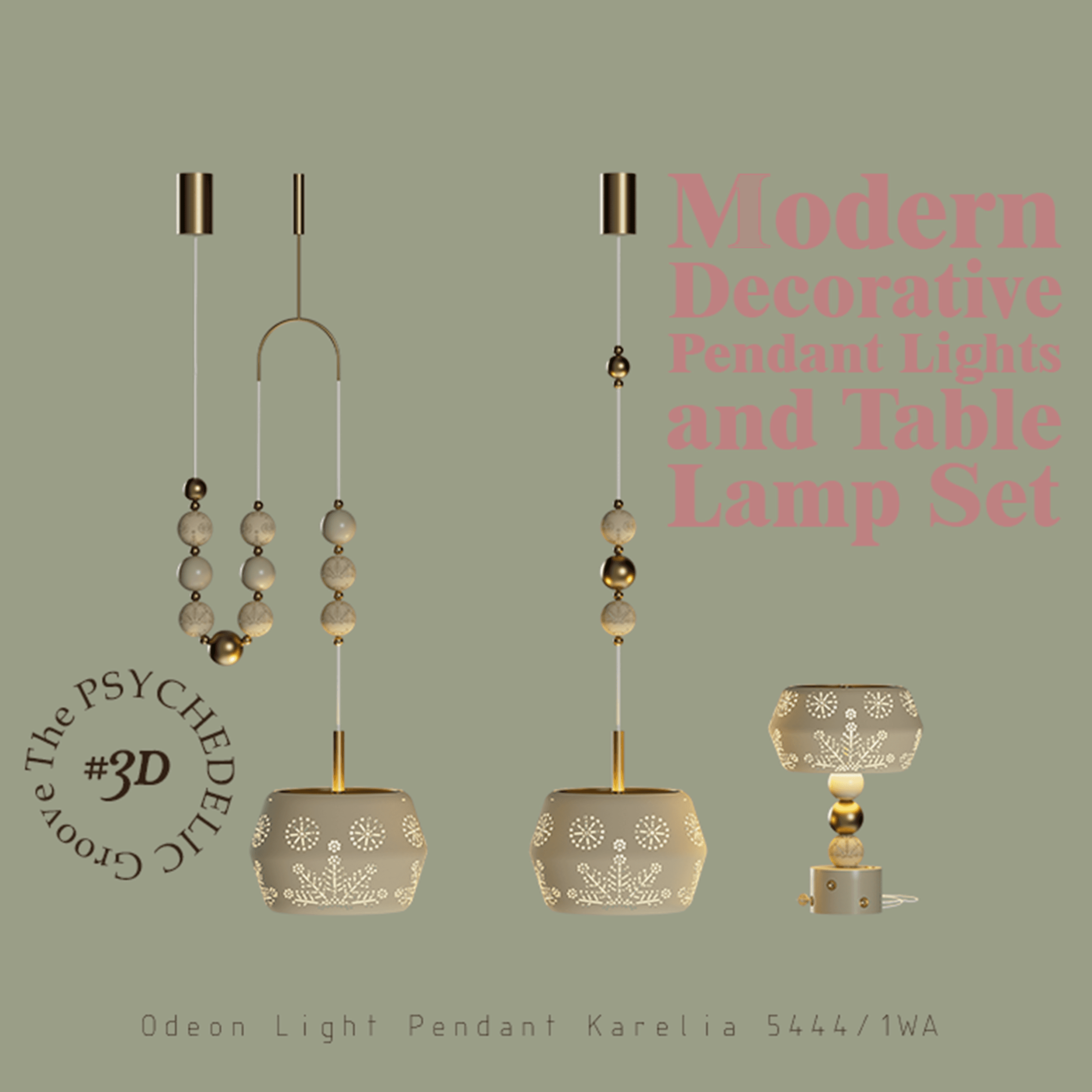Odeon Light Pendant Karelia 5444/1WA – Decorative Pendant La
